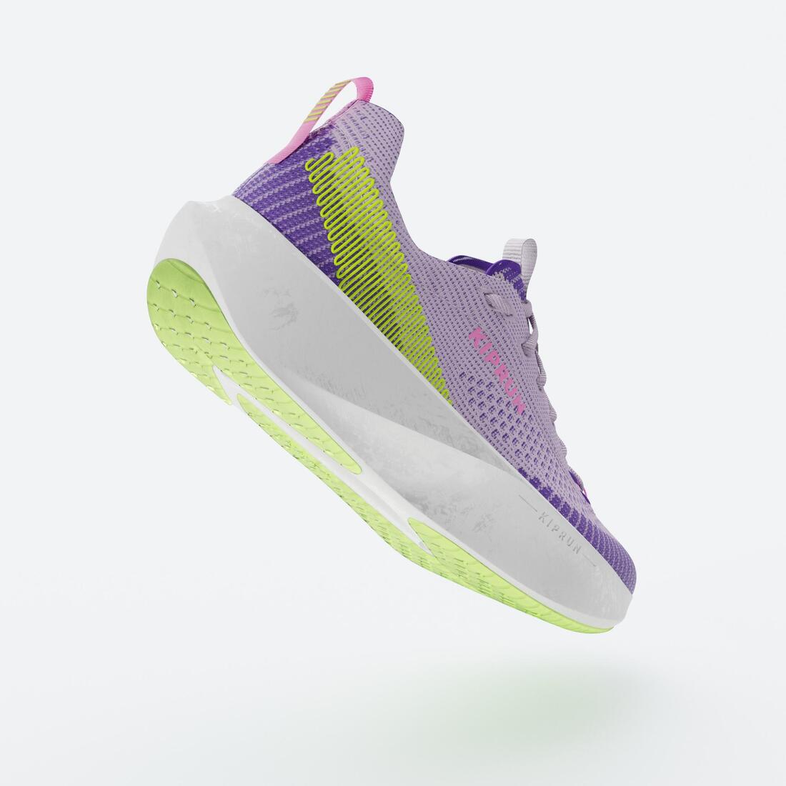 Chaussures de Running Femme, Kiprun KipX violette