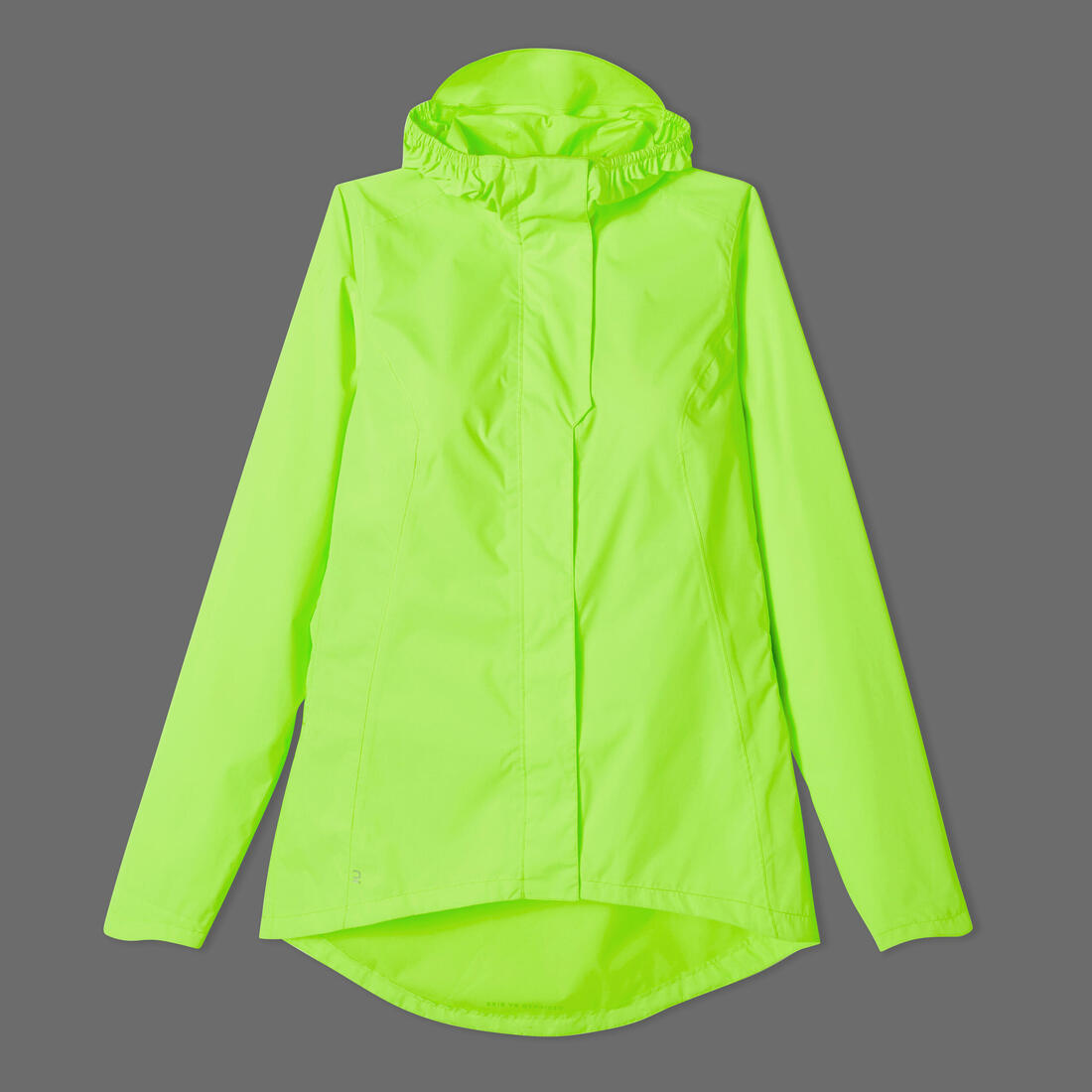 VESTE PLUIE VELO VILLE FEMME 120 JAUNE FLUO CERTIFIÉE EPI VISIBILITÉ JOUR
