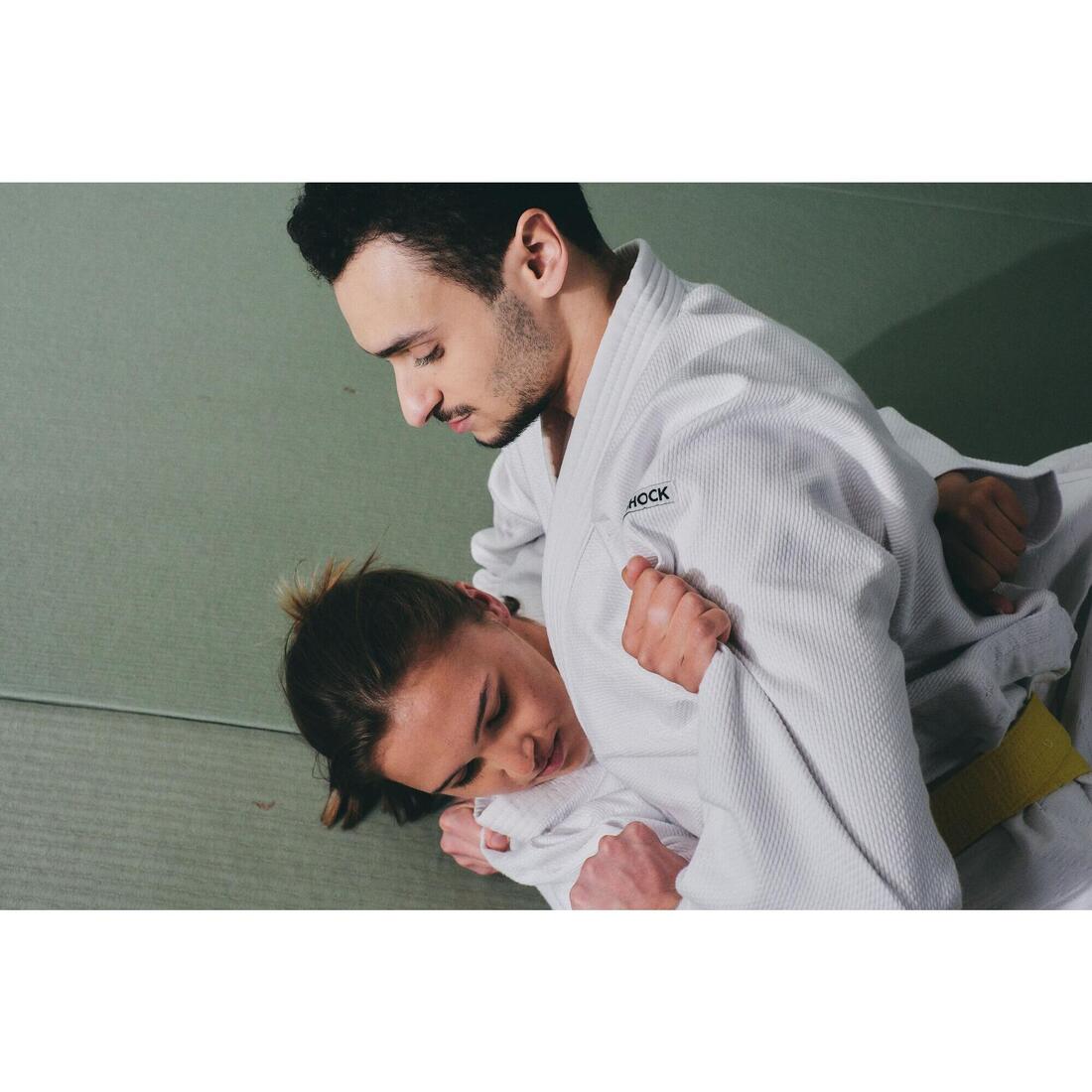 Kimono de judo pour débutant adulte, blanc