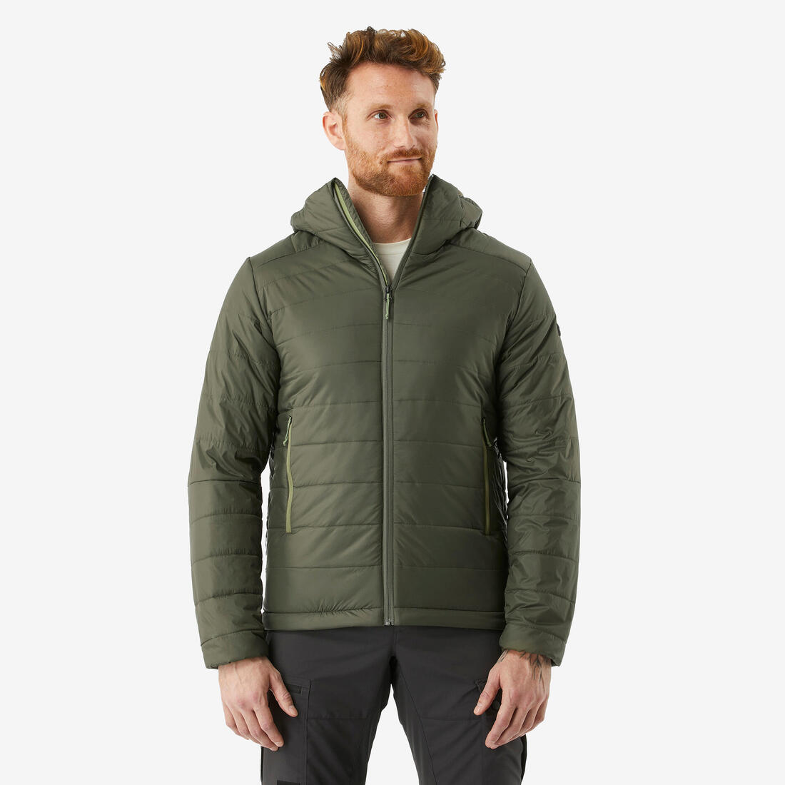 Doudoune de trek synthétique à capuche homme, MT100 - 5°C