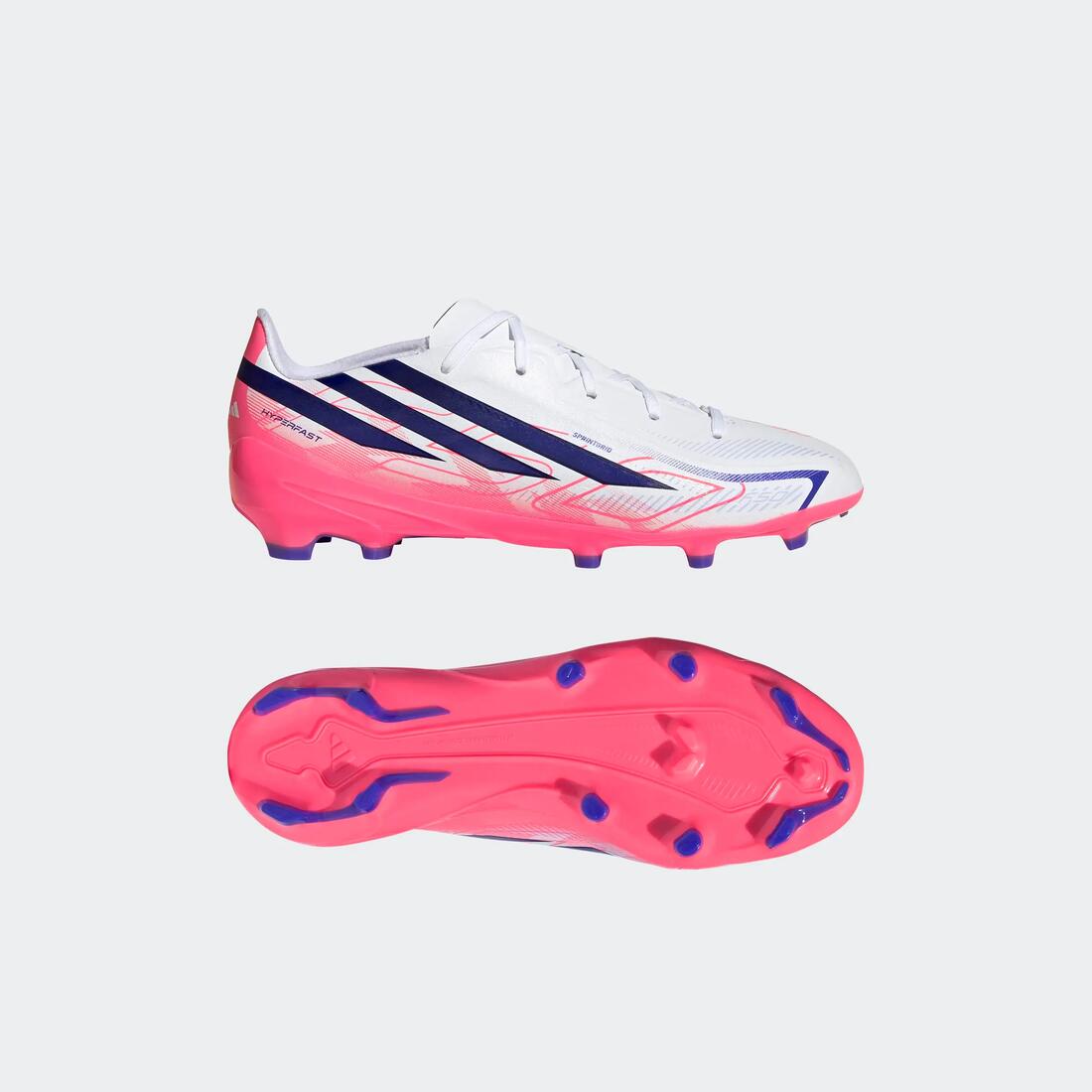 adidas F50 Hyperfast League FG/MG chaussure Enfant Blanc/Violet