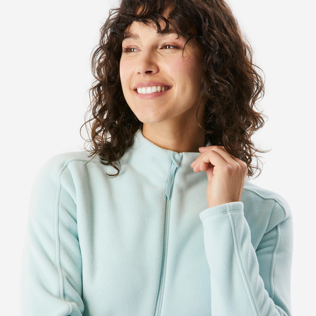 Polaire de randonnée montagne femme, MH500 full zip