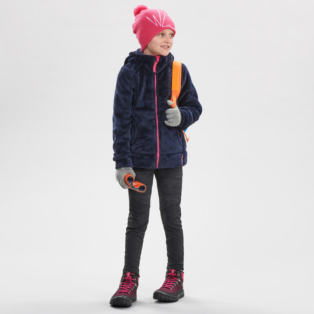 LEGGING CHAUD DE RANDONNÉE - SH100 - ENFANT 7 - 15 ANS