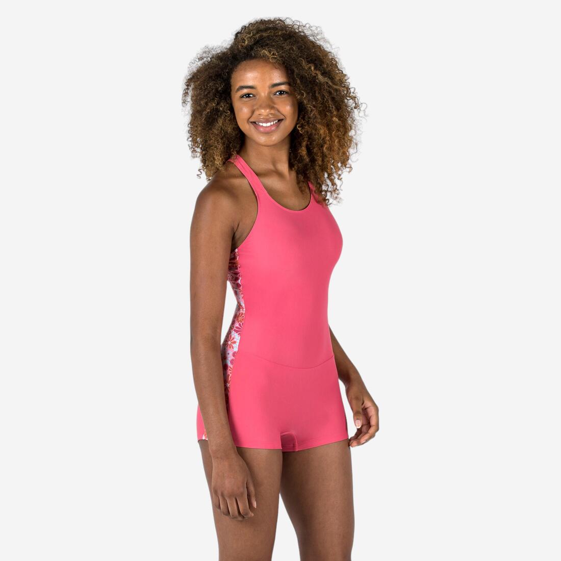Maillot de bain 1 pièce shorty natation Fille ado