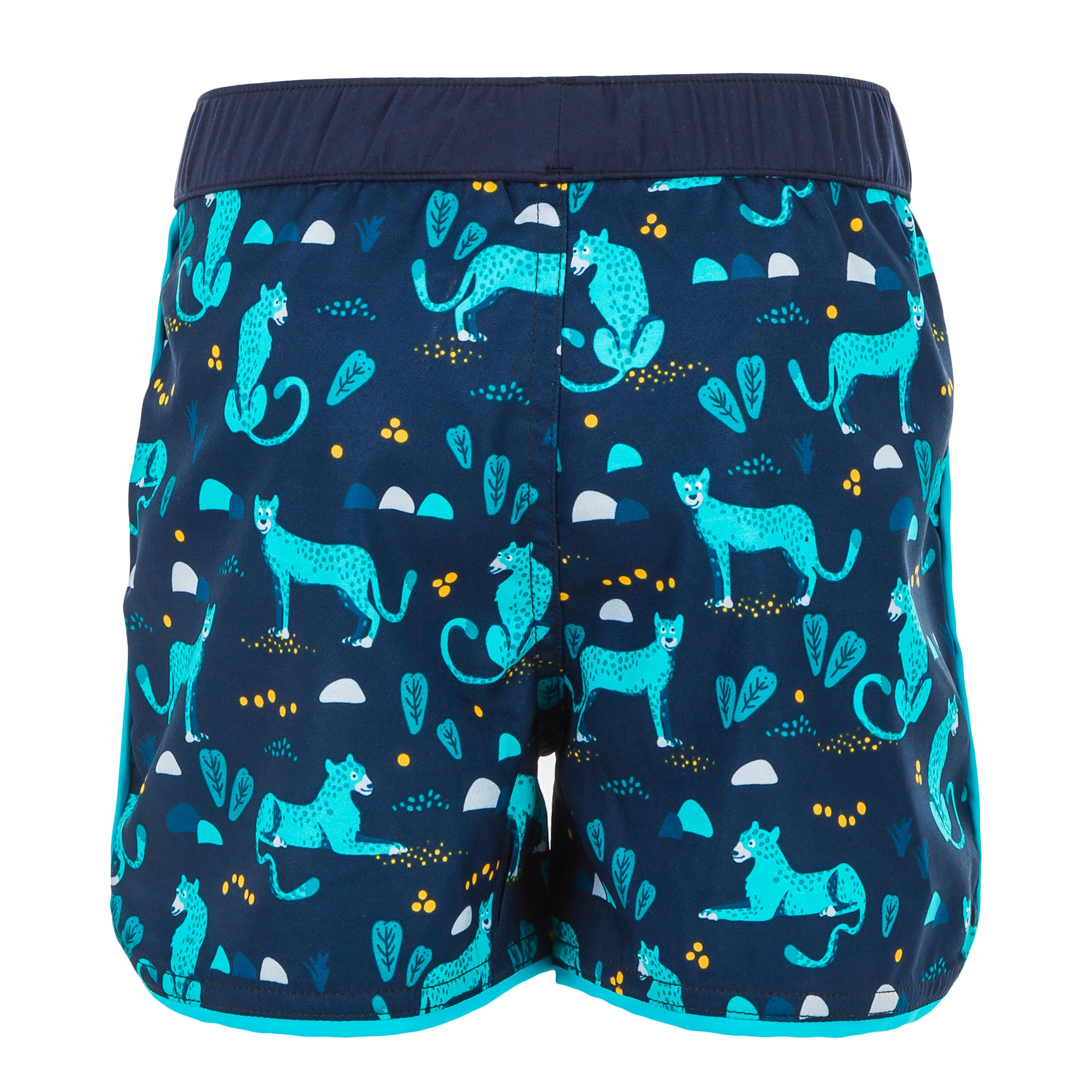 Short De Bain Bébé / Enfant Bleu foncé Imprimé Tigres