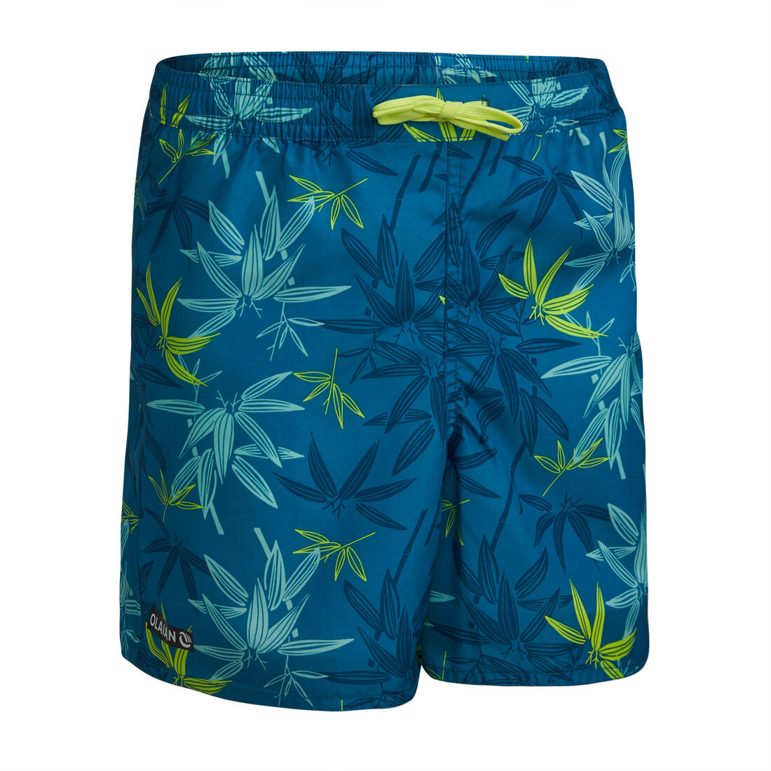 Short de bain 100 bleu noir