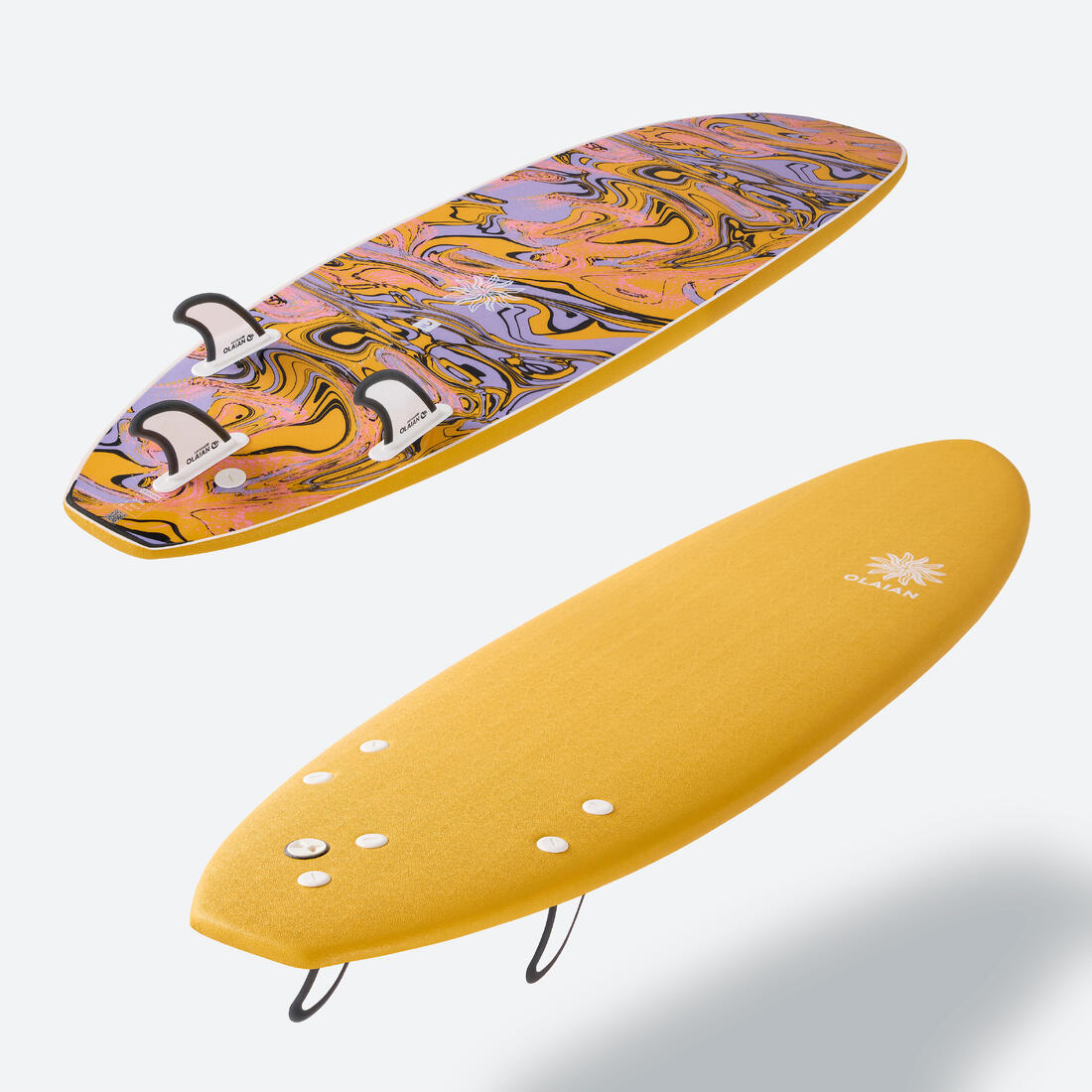 Planche de surf mousse 6' - 500 jaune