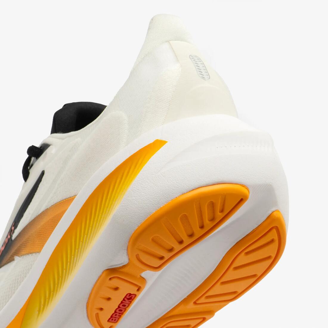 Chaussure de running homme, Brooks Revel 9 blanche et orange