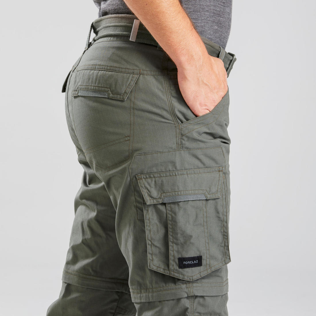 Pantalon cargo de randonnée modulable homme, TRAVEL 500 Modul