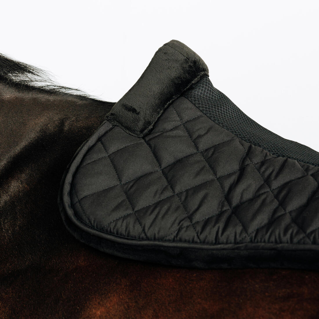 AMORTISSEUR CHEVAL ET PONEY MOUTON SYNTHETIQUE ROUGE GRENAT 500