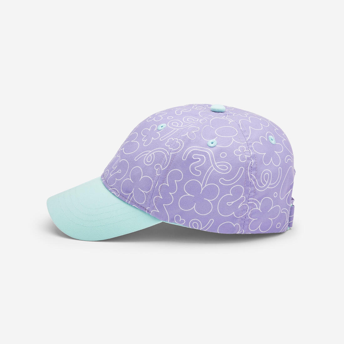 Casquette multisport ajustable bébé mixte, Rose blanc terracotta