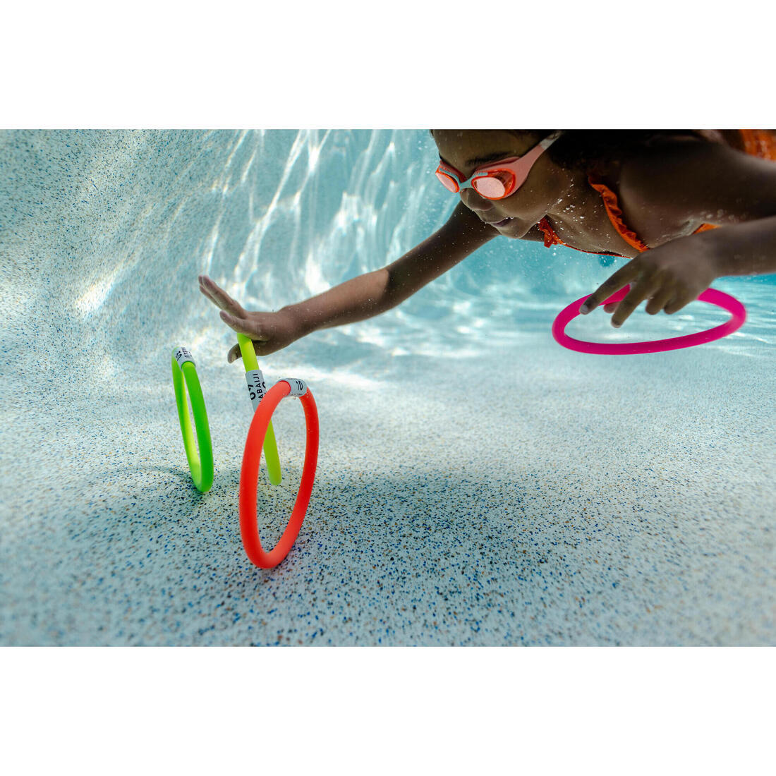 4 anneaux aquatiques lestés multi couleurs