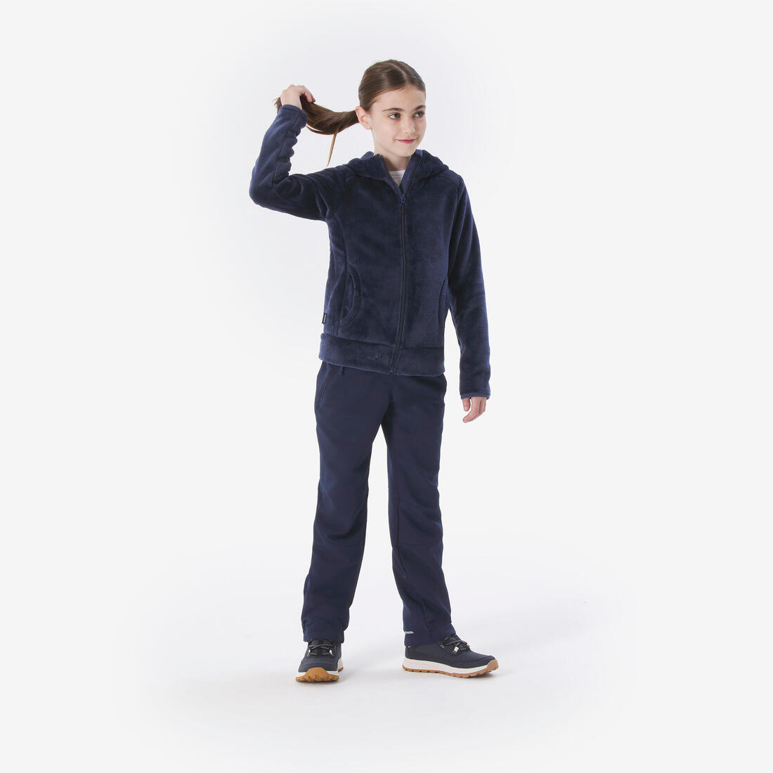 Veste polaire chaude de randonnée enfant 7-15 ans, NH500 zip