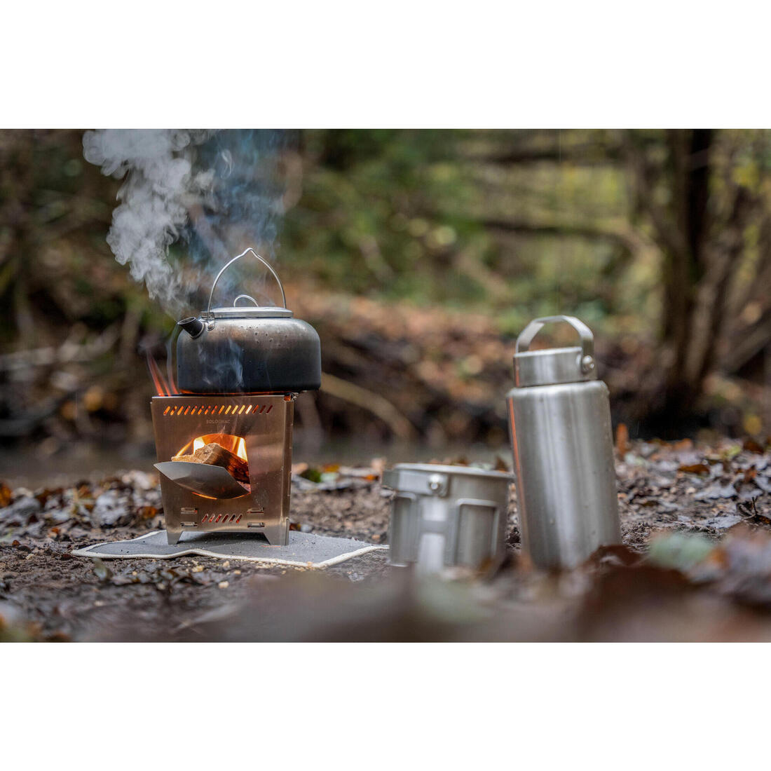 Réchaud à bois Firebox pliable bushcraft bivouac acier inoxydable