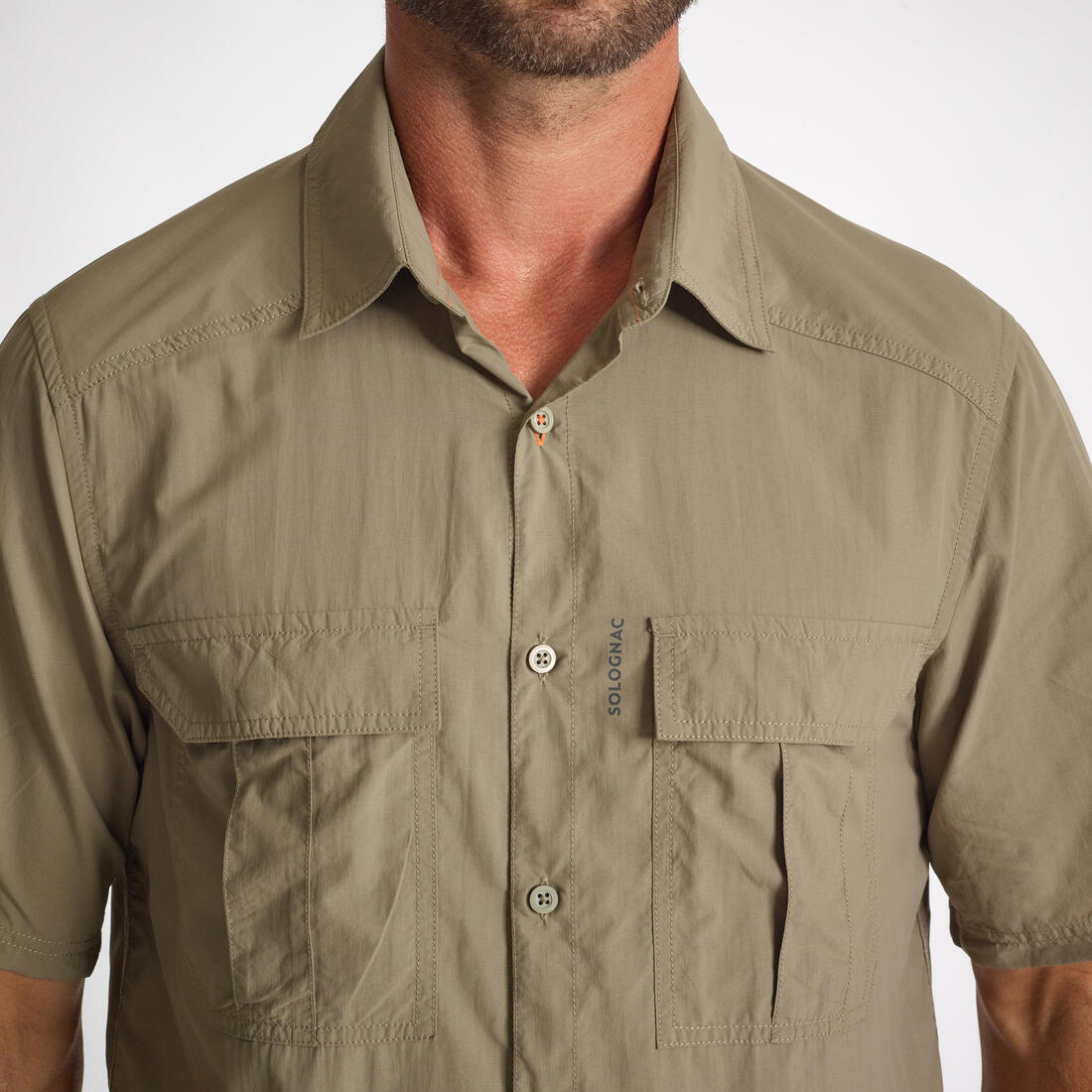 Chemise legere manches courtes 100 verte