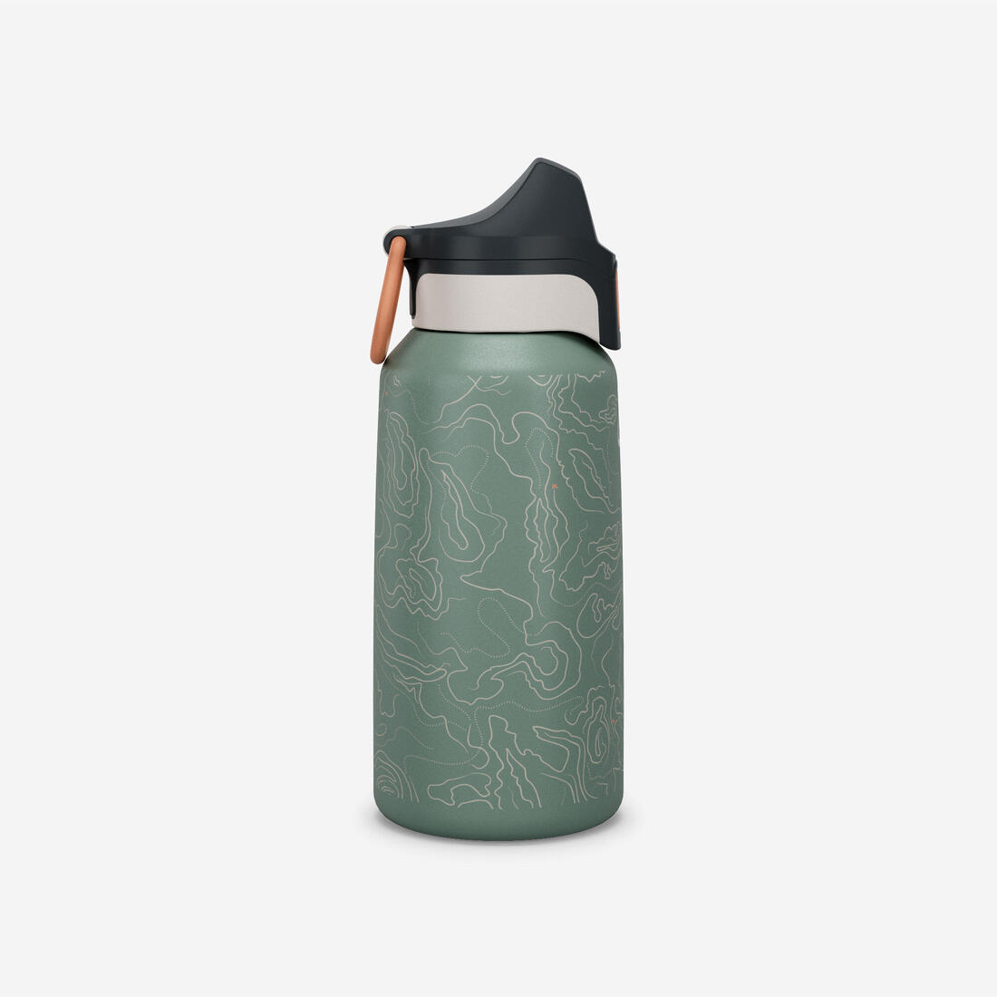 Gourde inox enfant 0,6L avec bouchon instantané, composée à 75% d'acier recyclé