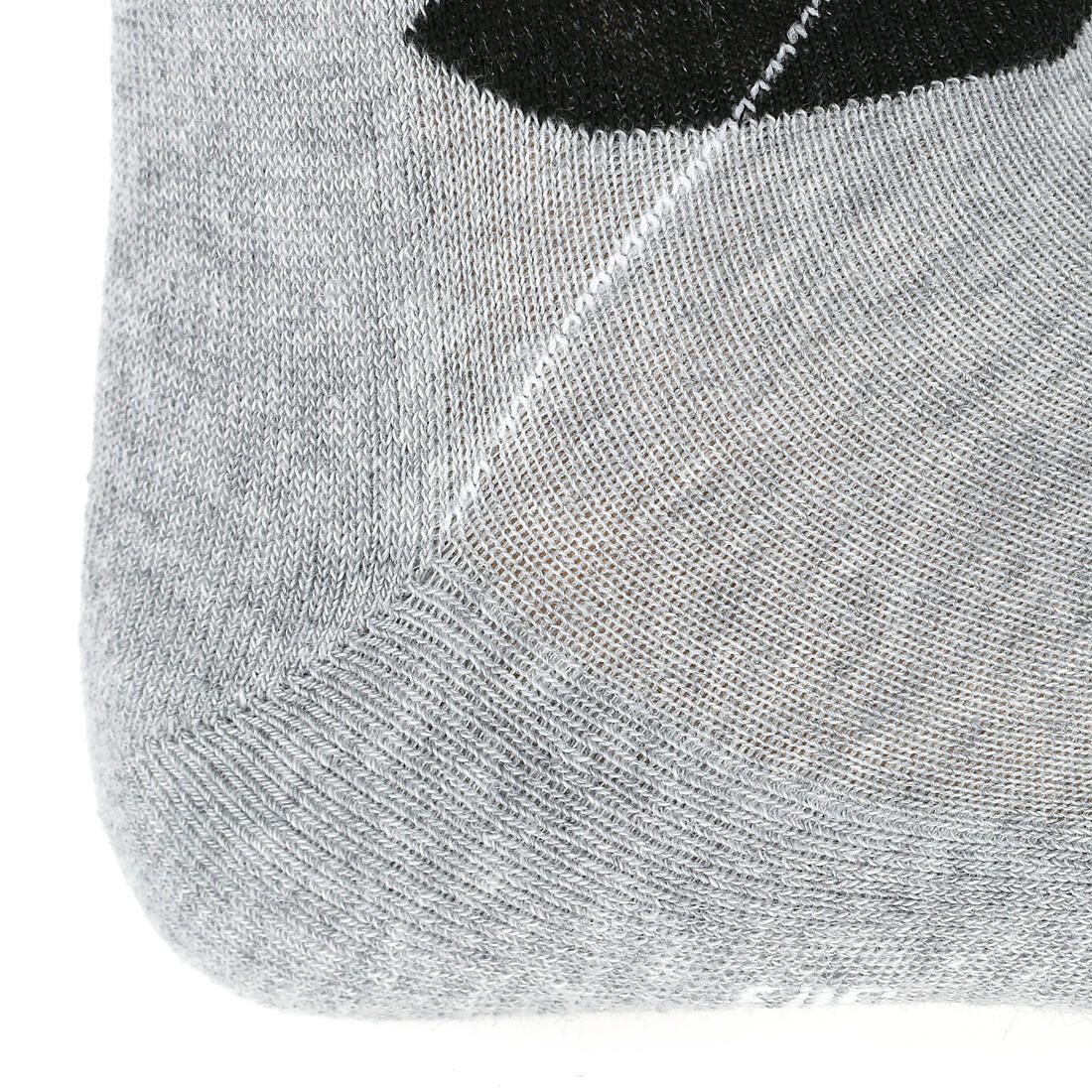 Chaussettes équitation enfant et adulte LOSANGES gris chiné/bleu ciel X 2 paire