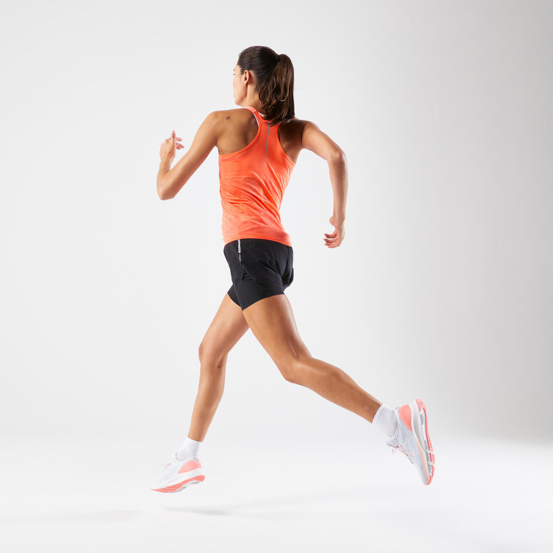 Débardeur running sans couture femme - kiprun run 500 confort lavande