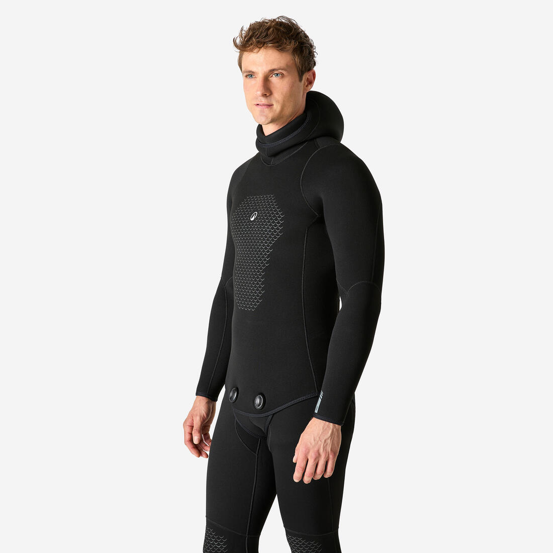 Veste Chasse sous-marine et apnée néoprène Ocena 5mm homme, SPF 500 Noir