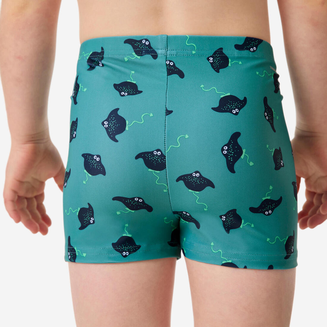 Boxer de bain bébé / enfant bleu imprimé crabes