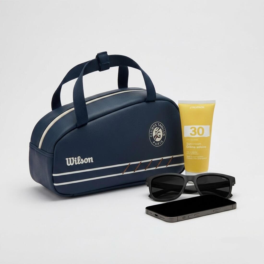 Mini sac Wilson Roland Garros bleu marine 3,1 litres.