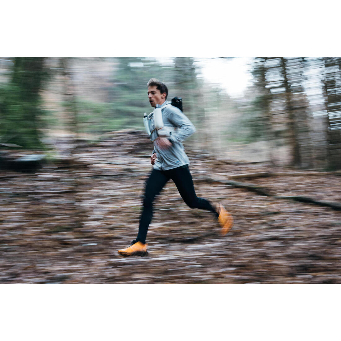 Chaussures de running trail homme, Kiprun race ultra mango, orange