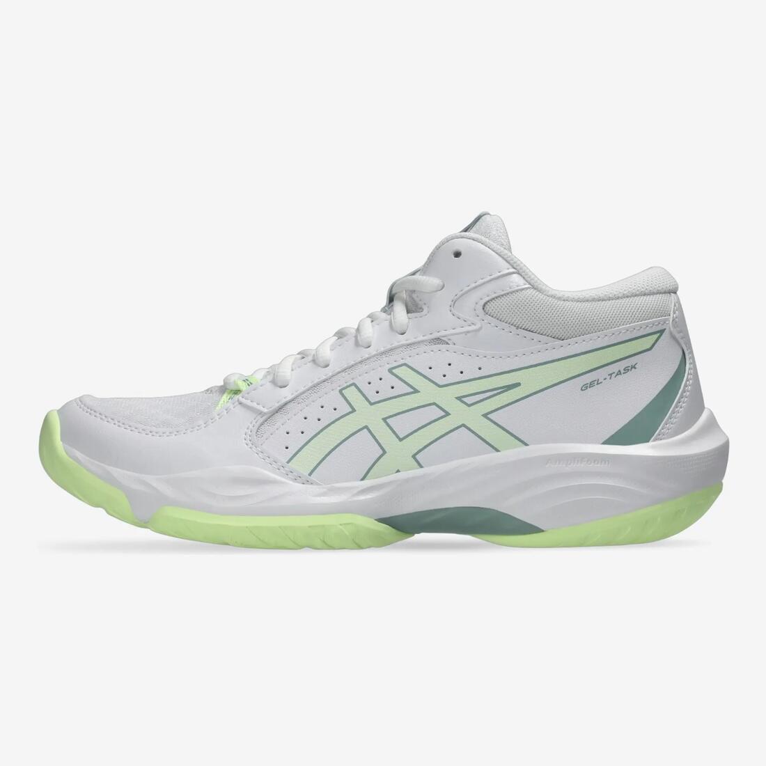 Chaussures de volley Femme - ASICS Gel Task MT4 Mid blanc et jaune