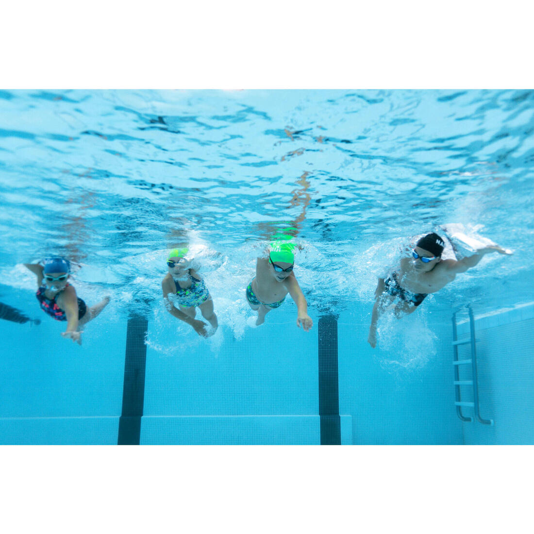 Maillot de bain 1 pièce natation Fille - 500 Kamiye alg