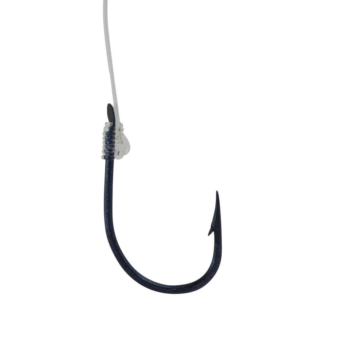 Hameçons montés a palette SN HOOK fluorosea bluereversed pêche en mer