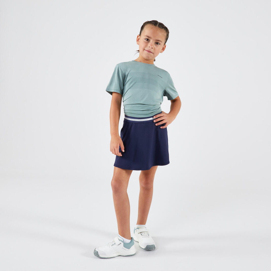 T-shirt de tennis Junior - T-shirt Light bleu foncé