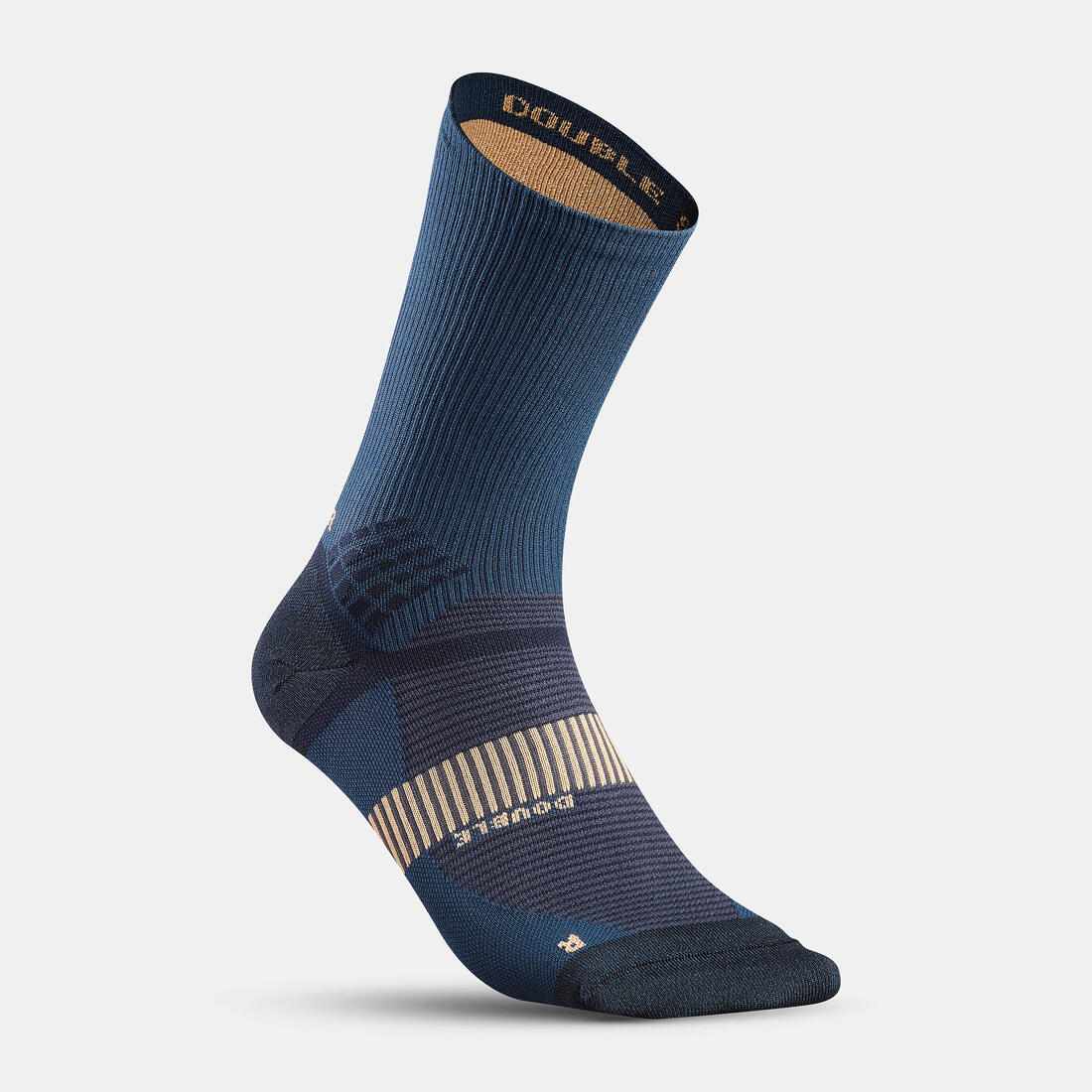 Chaussettes de randonnée hautes double peau (2 paires) adulte, Hike 520