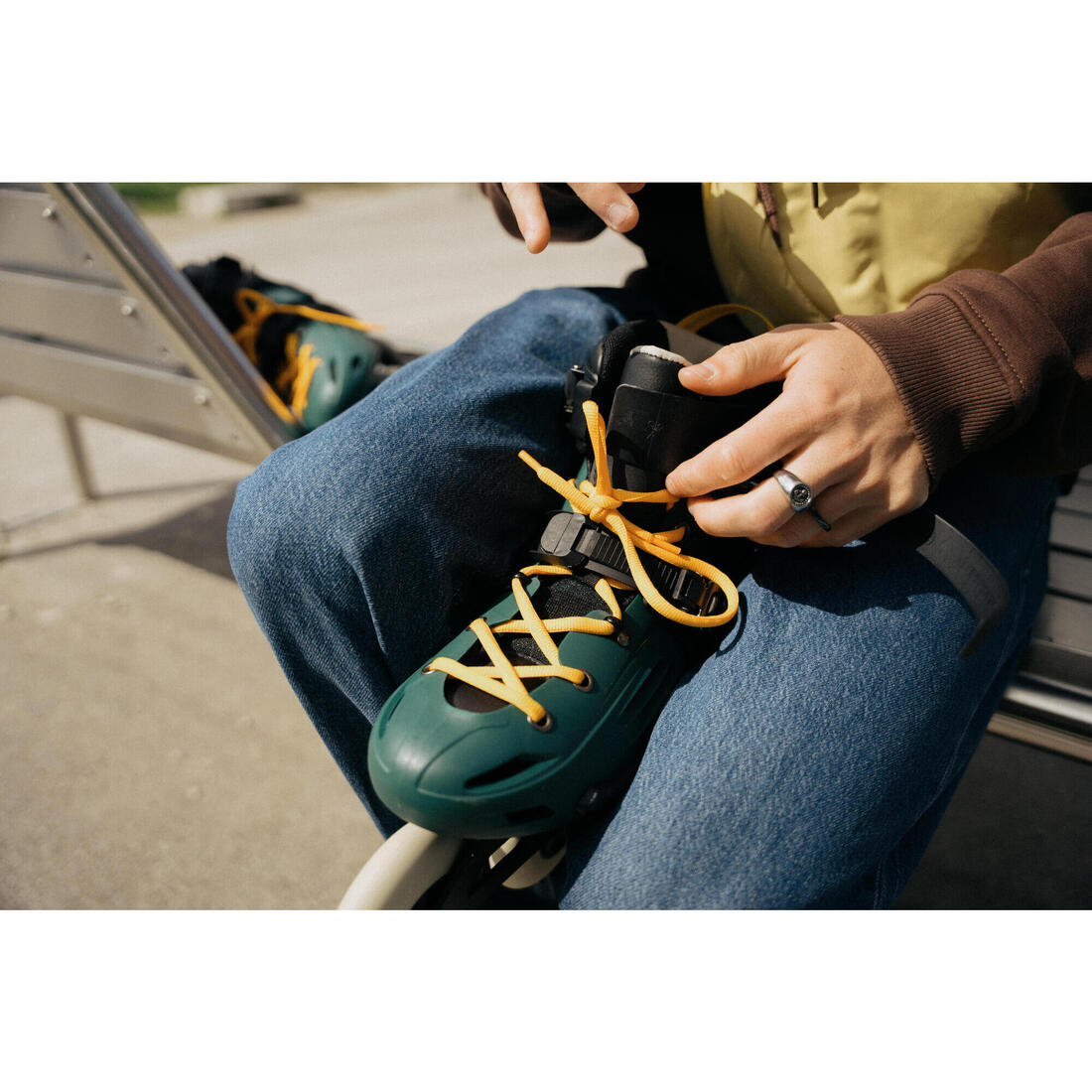 Roller freeskate adulte mf900 urban green
