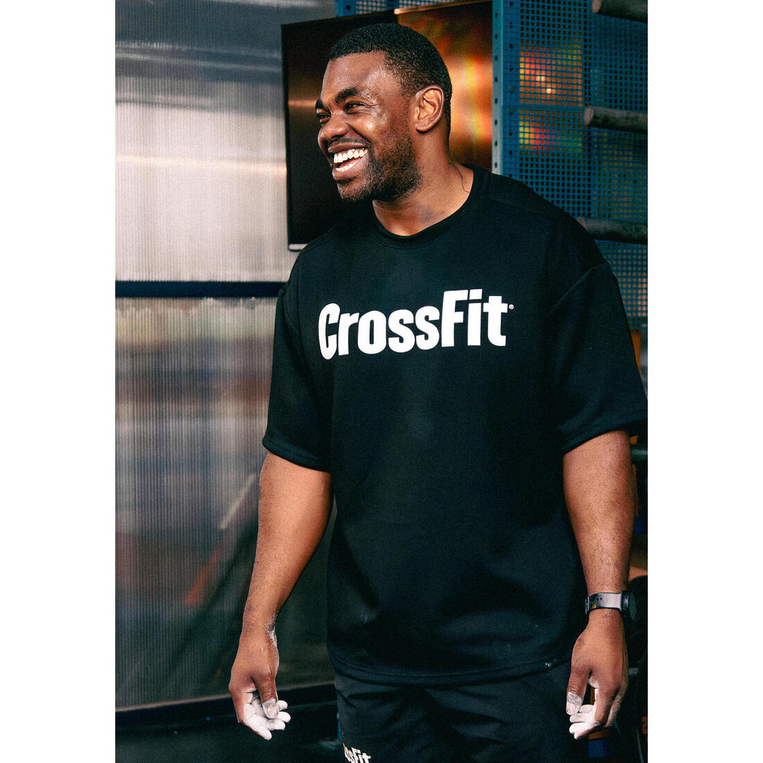 Tee shirt de crossfit® oversize unisexe, noir