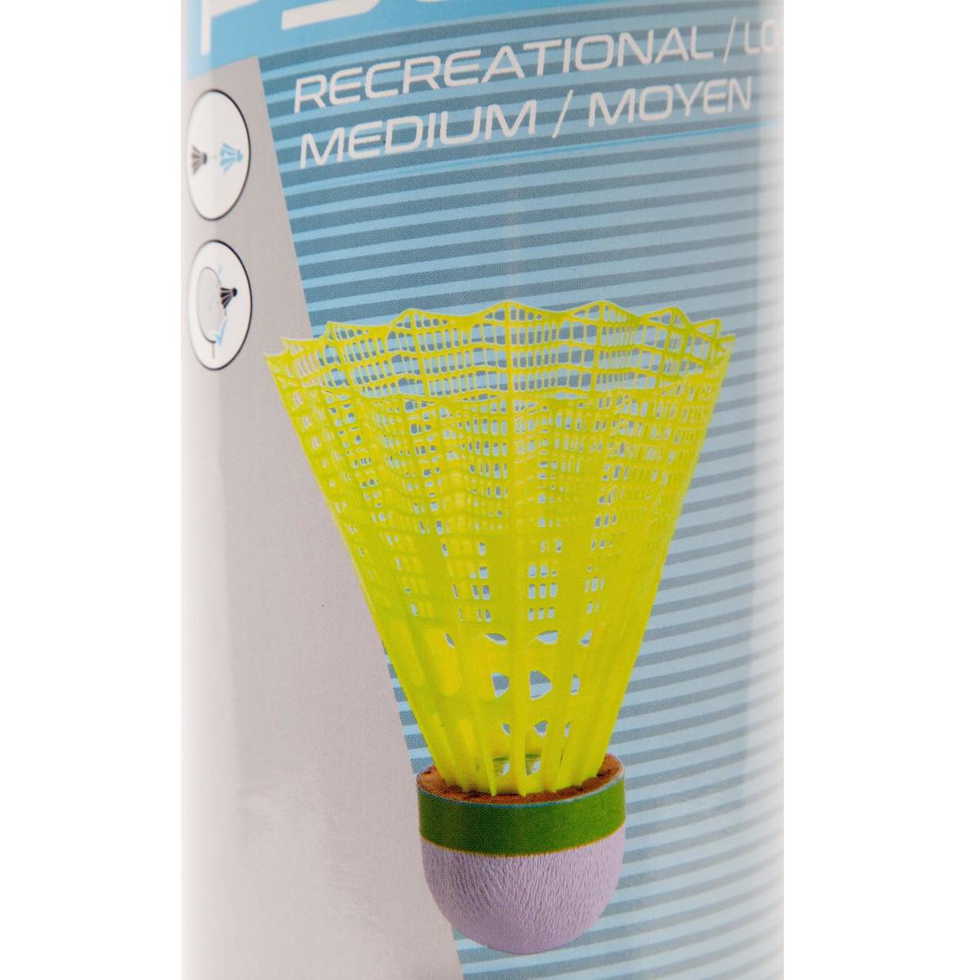 Lot De 6 Volants De Badminton En Plastique PSC 500 Medium