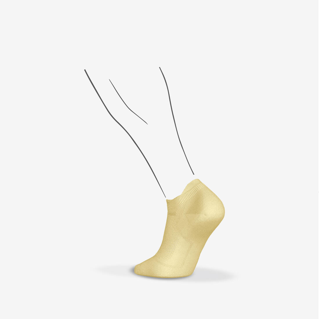 LOT de 2 PAIRES de CHAUSSETTES DE RUNNING RUN500 FINES INVISIBLES