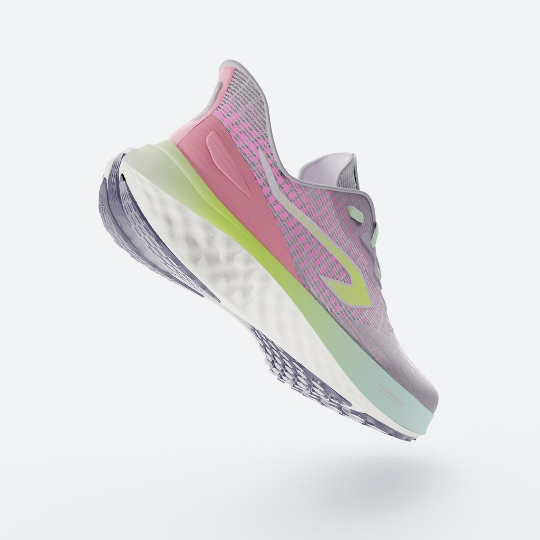 Chaussures de running Enfant - KIPRUN K500 FAST noires et jaunes