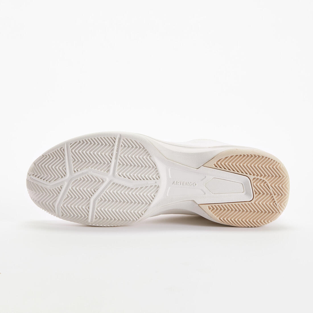 CHAUSSURES DE TENNIS FEMME TERRE BATTUE TS500 BLANCHE MAGNOLIA