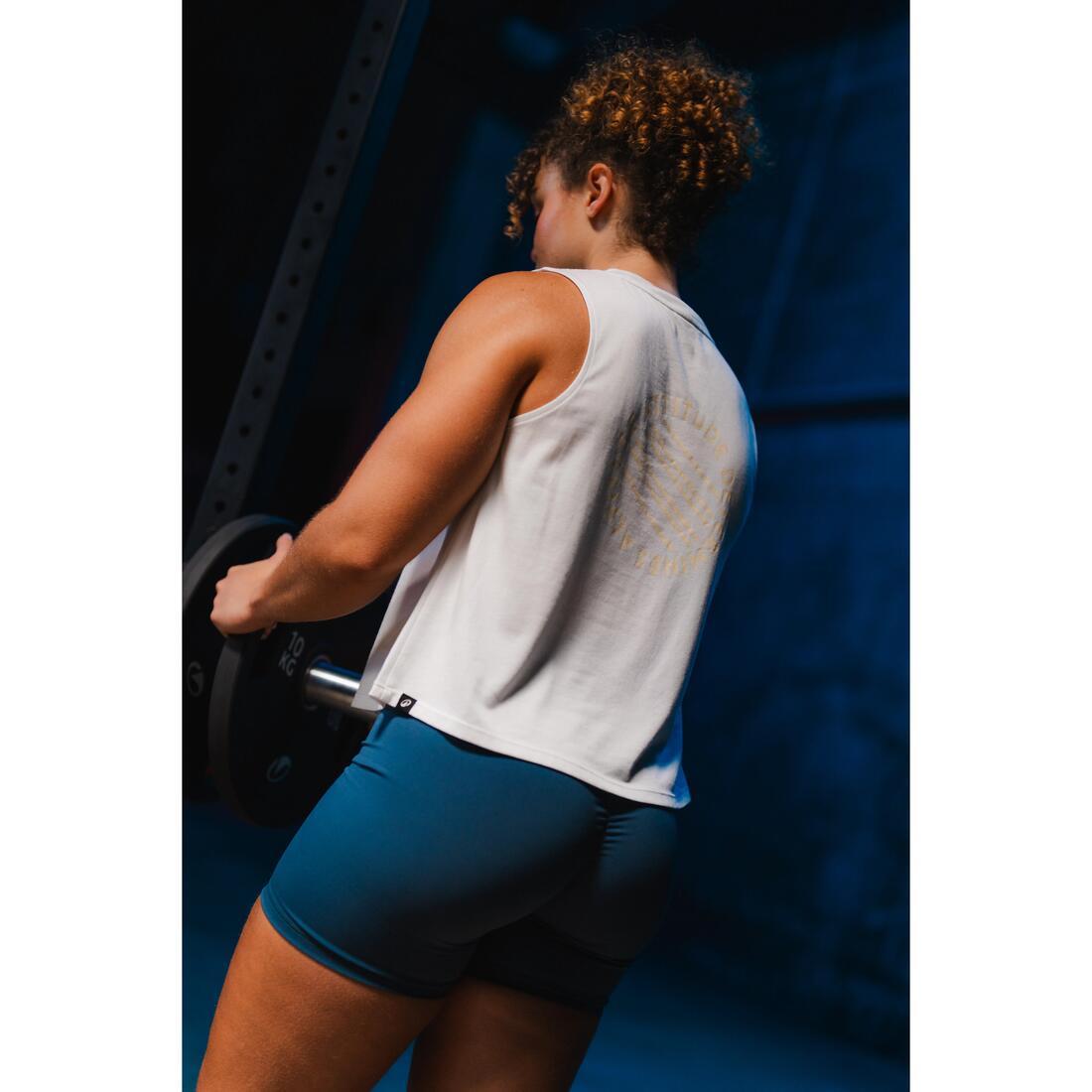 Débardeur de crosstraining léger femme, blanc