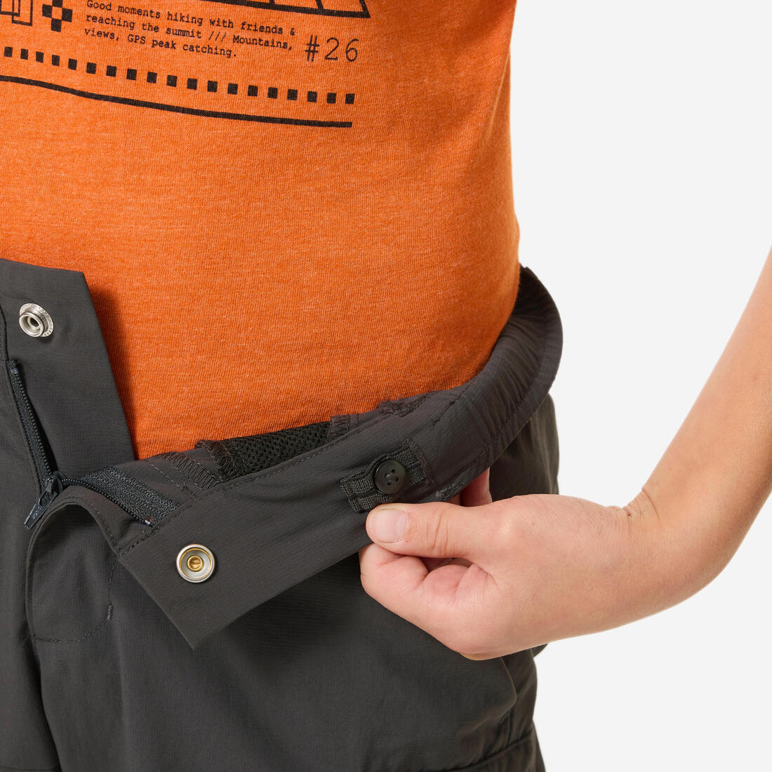 Pantalon de randonnée convertible enfant 7-15 ans, MH500