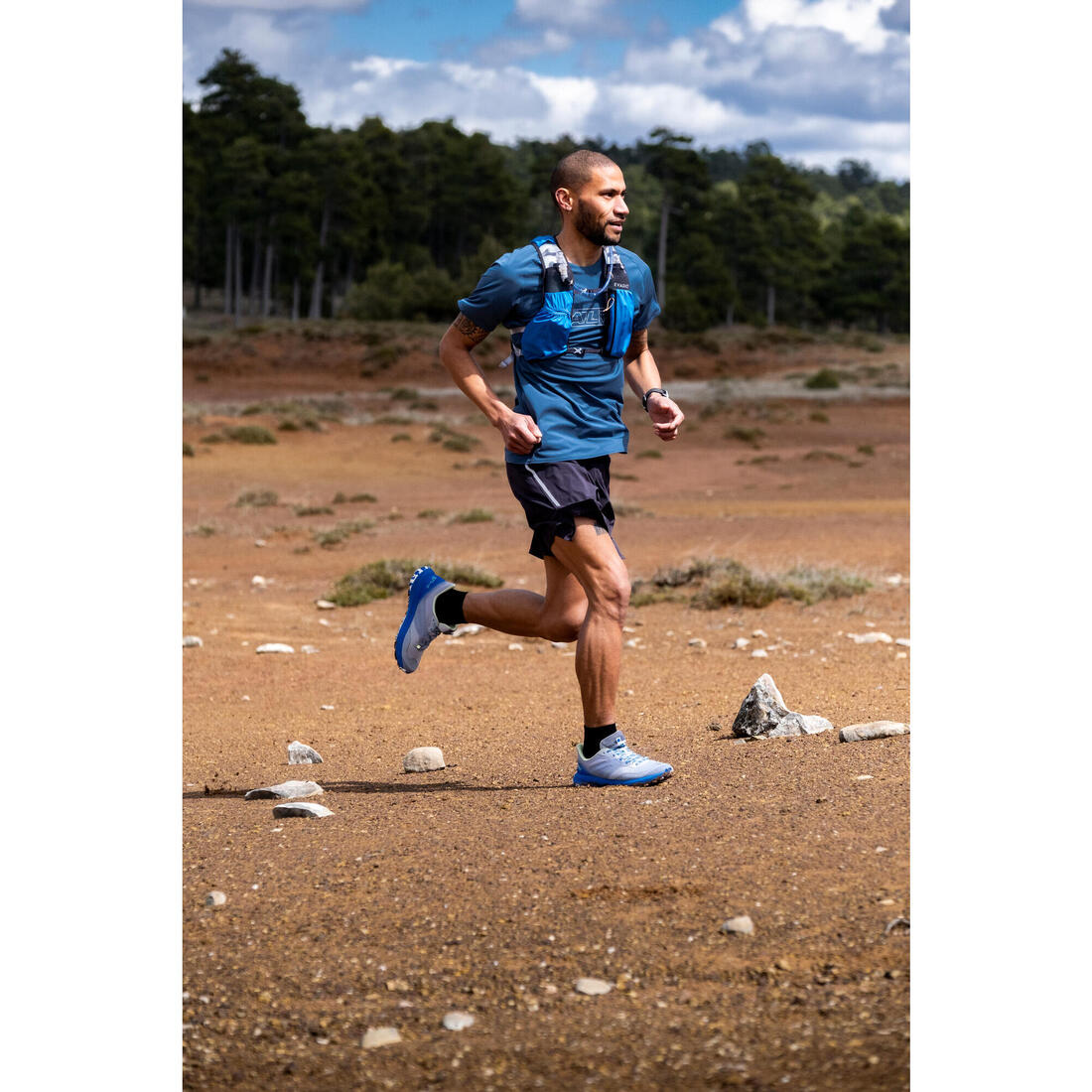 T-shirt de trail running résistant Homme - KIPRUN Run 500 Graph