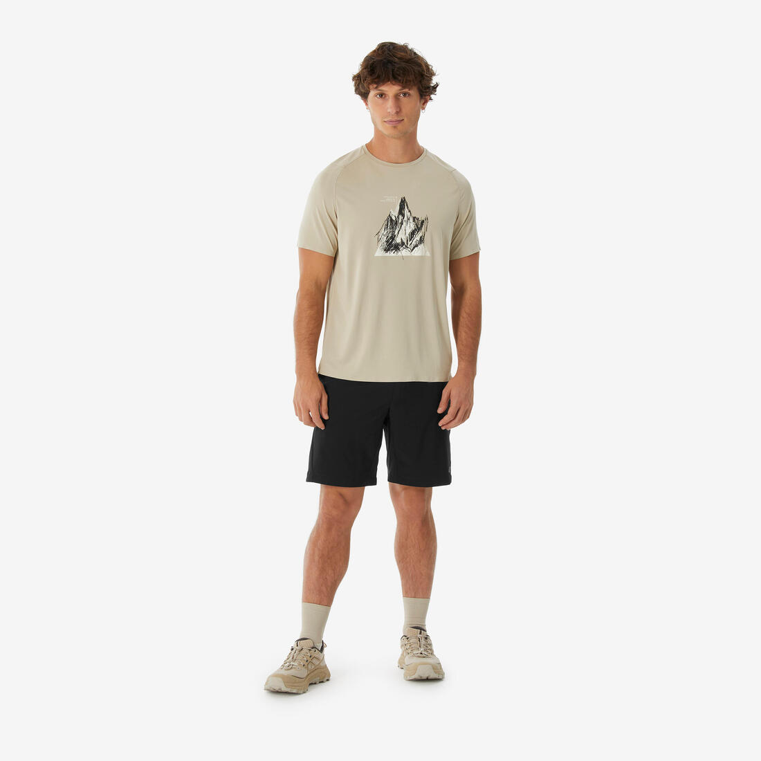 Short de randonnée homme, MH100 ESSENTIAL noir
