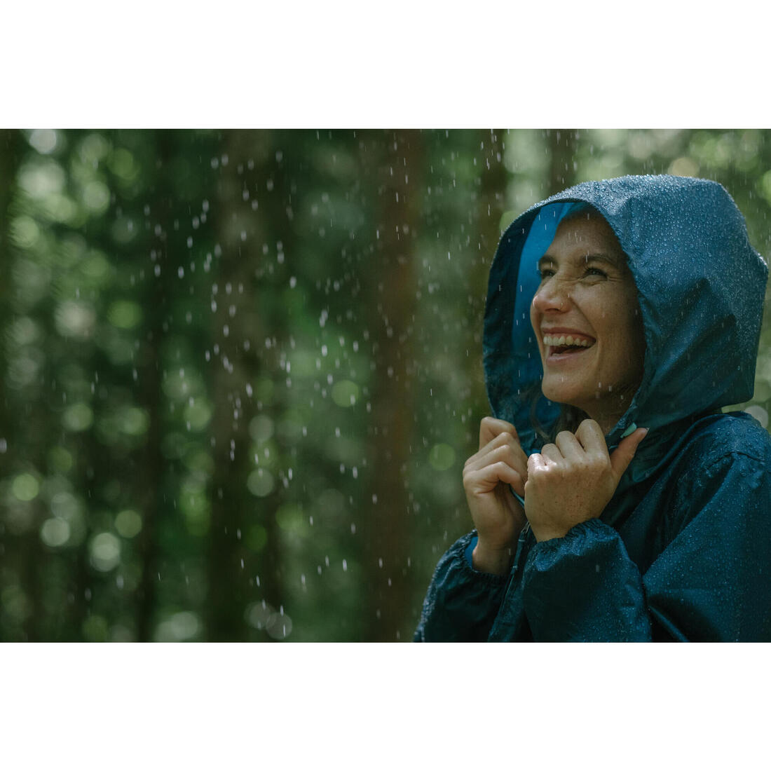 Veste coupe-vent et déperlante de randonnée - raincut 1/2 zip - femme