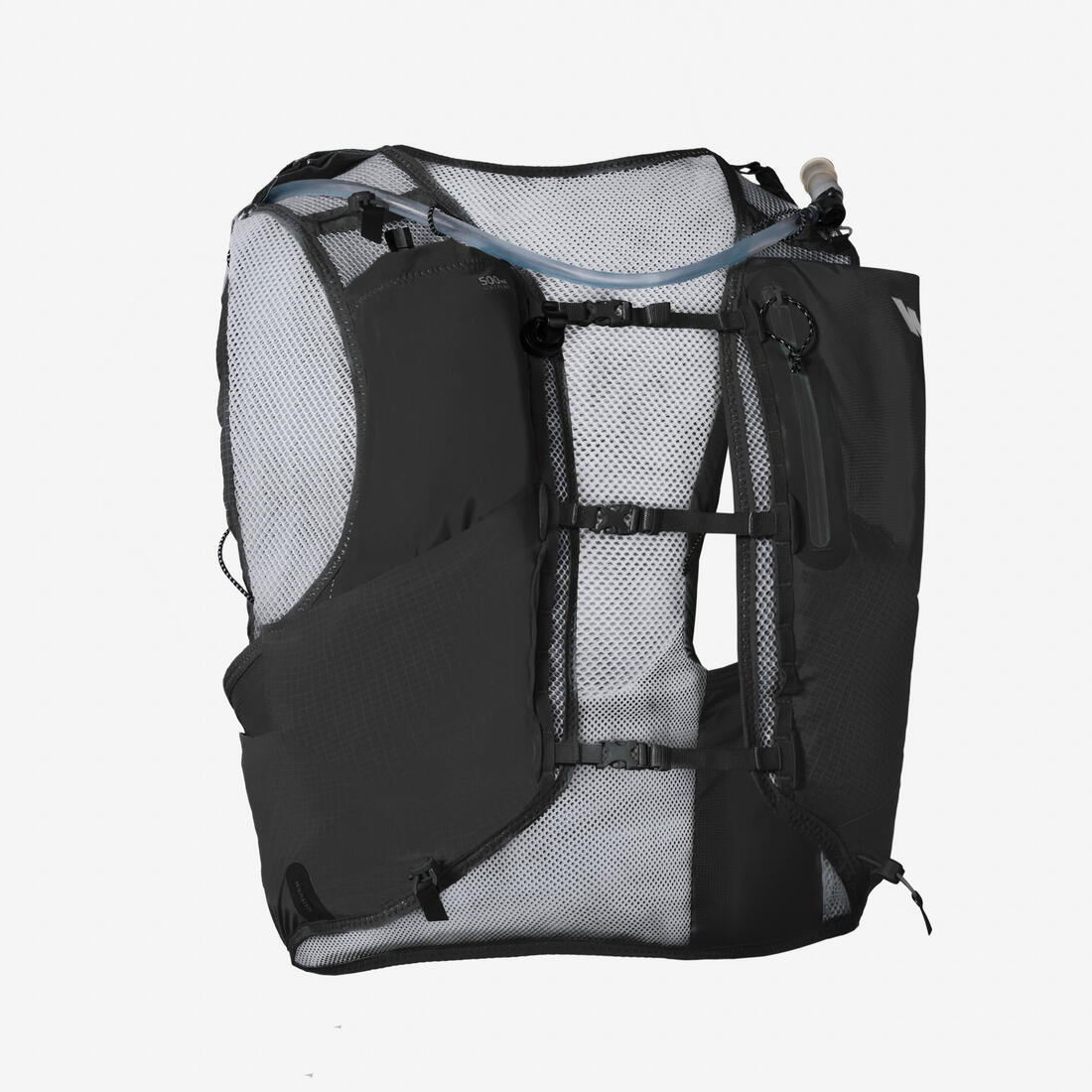 Sac trail running 10l mixte noir - vendu avec poche à eau 1l