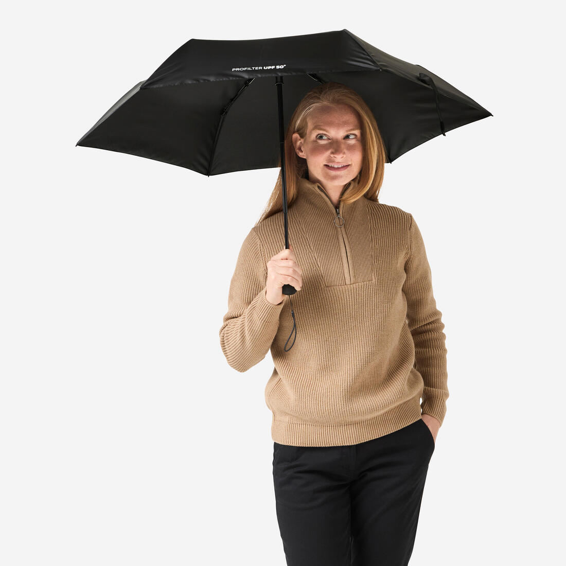 Parapluie Micro 100 cm anti-UV UPF50+, Profilter noir