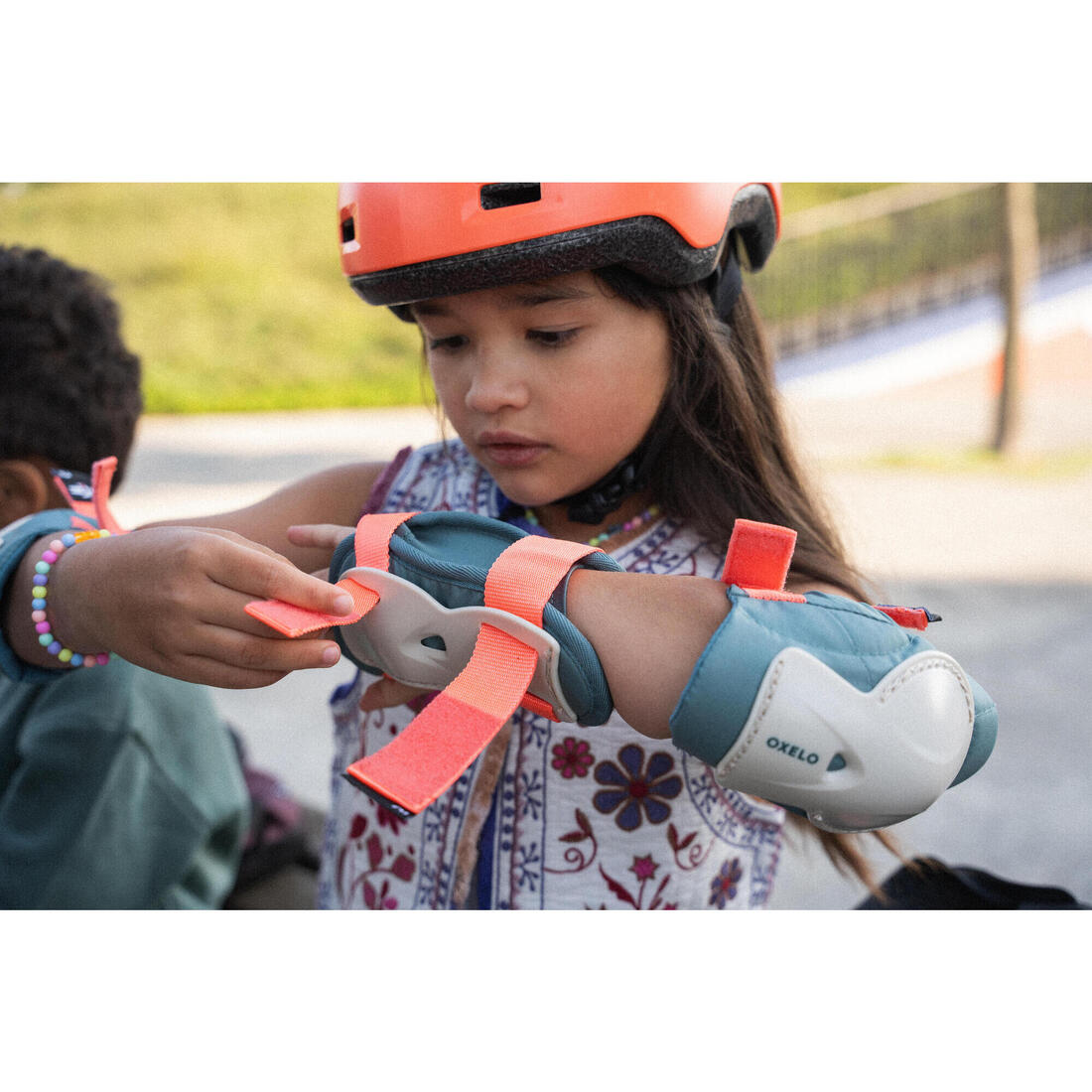 Set 3x2 protections roller trottinette skate enfant PLAY