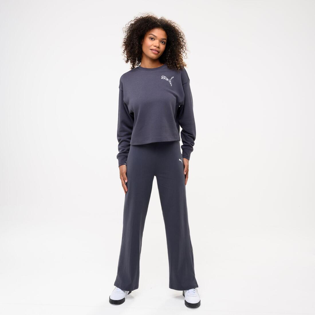 Pantalon droit en coton femme
