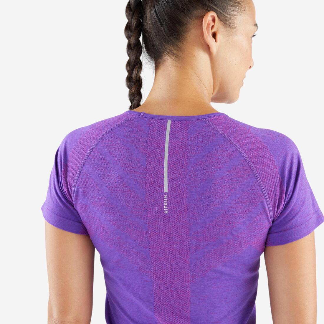 T-shirt running & trail sans couture femme - kiprun run 500 confort slim