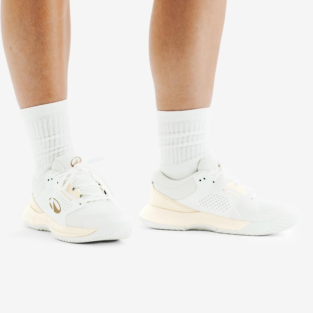 Chaussures de tennis multicourt adulte, Comfort blanc