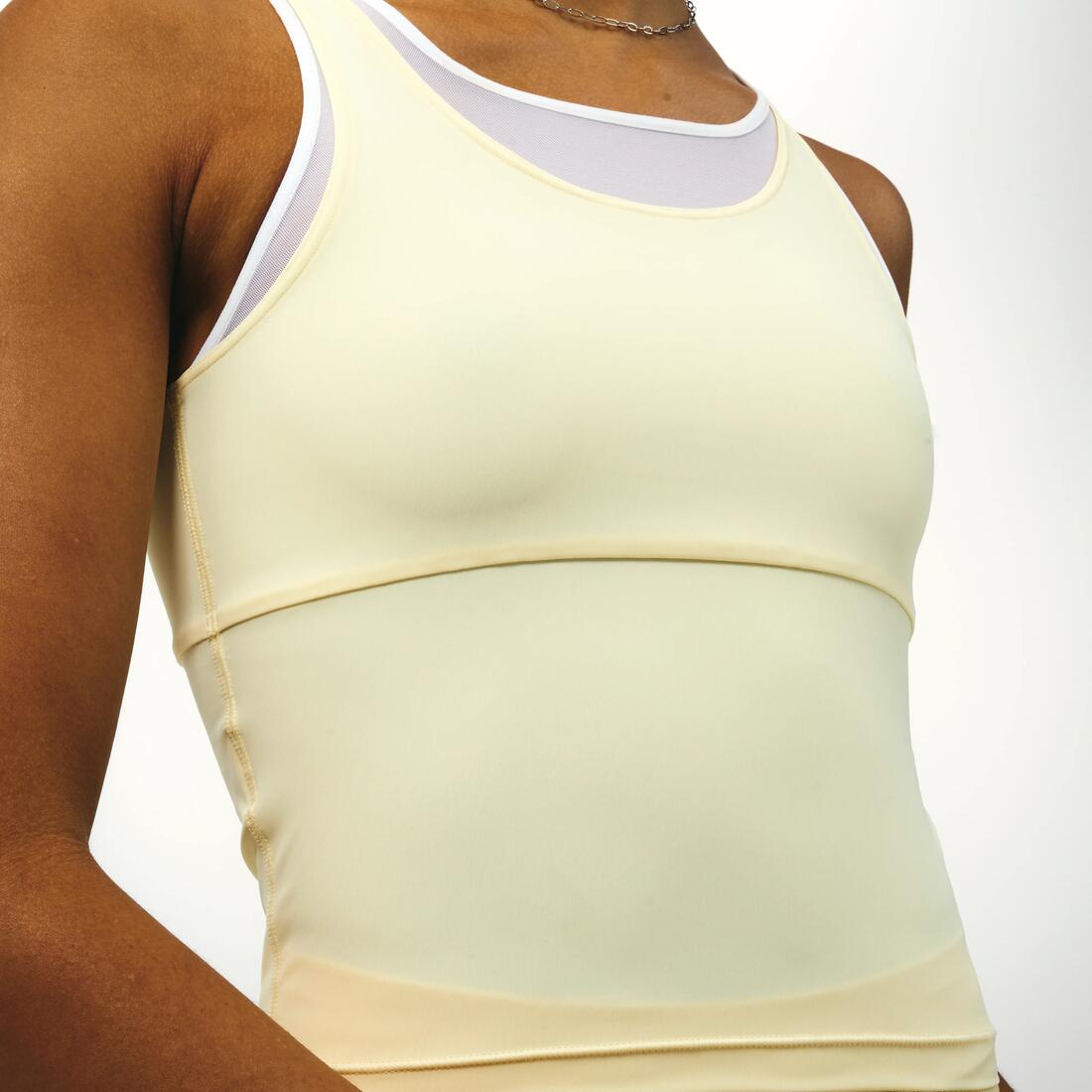 Débardeur col rond extensible femme, collection limitée Pilates