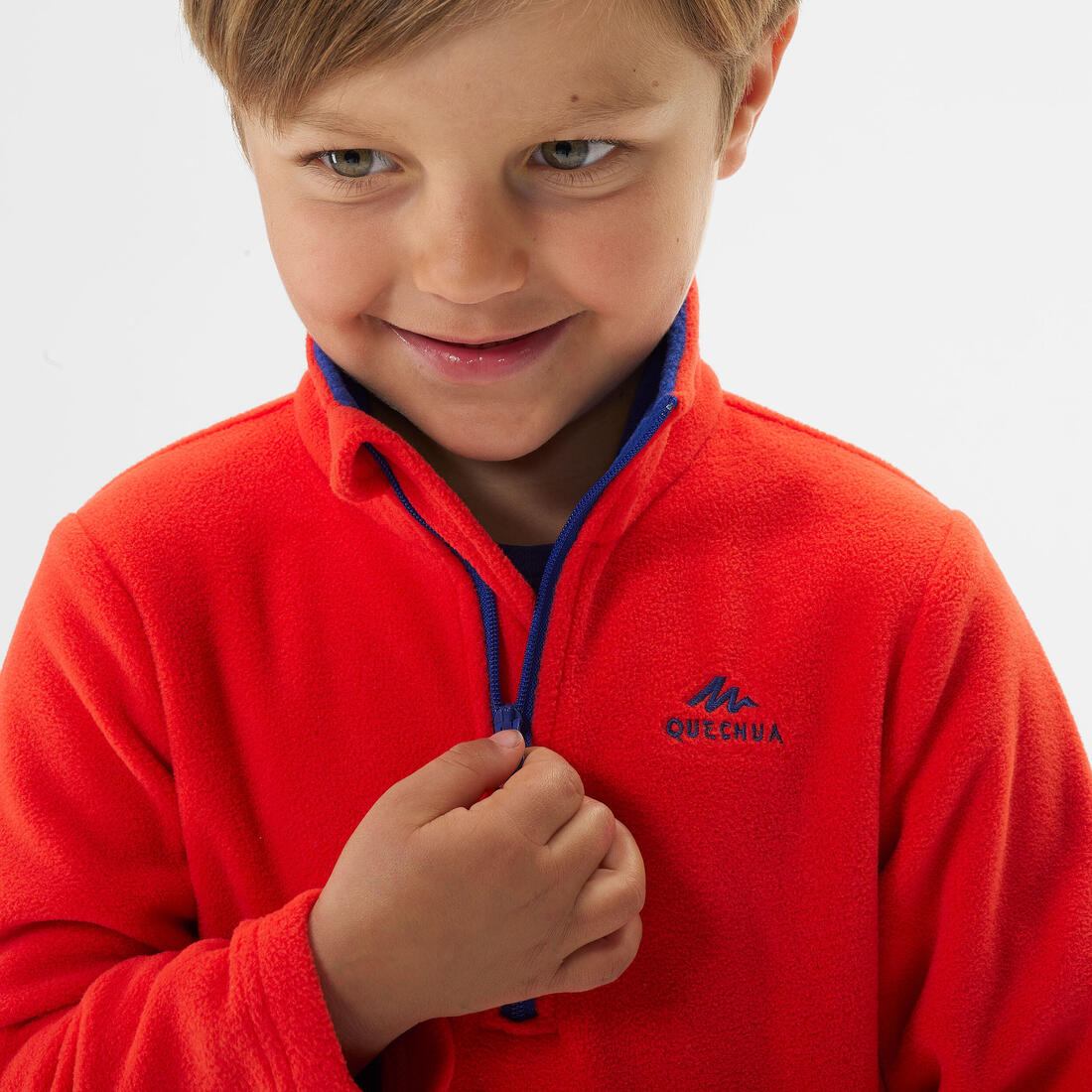 Polaire de randonnée enfant 2-6 ans, MH100 demi zip